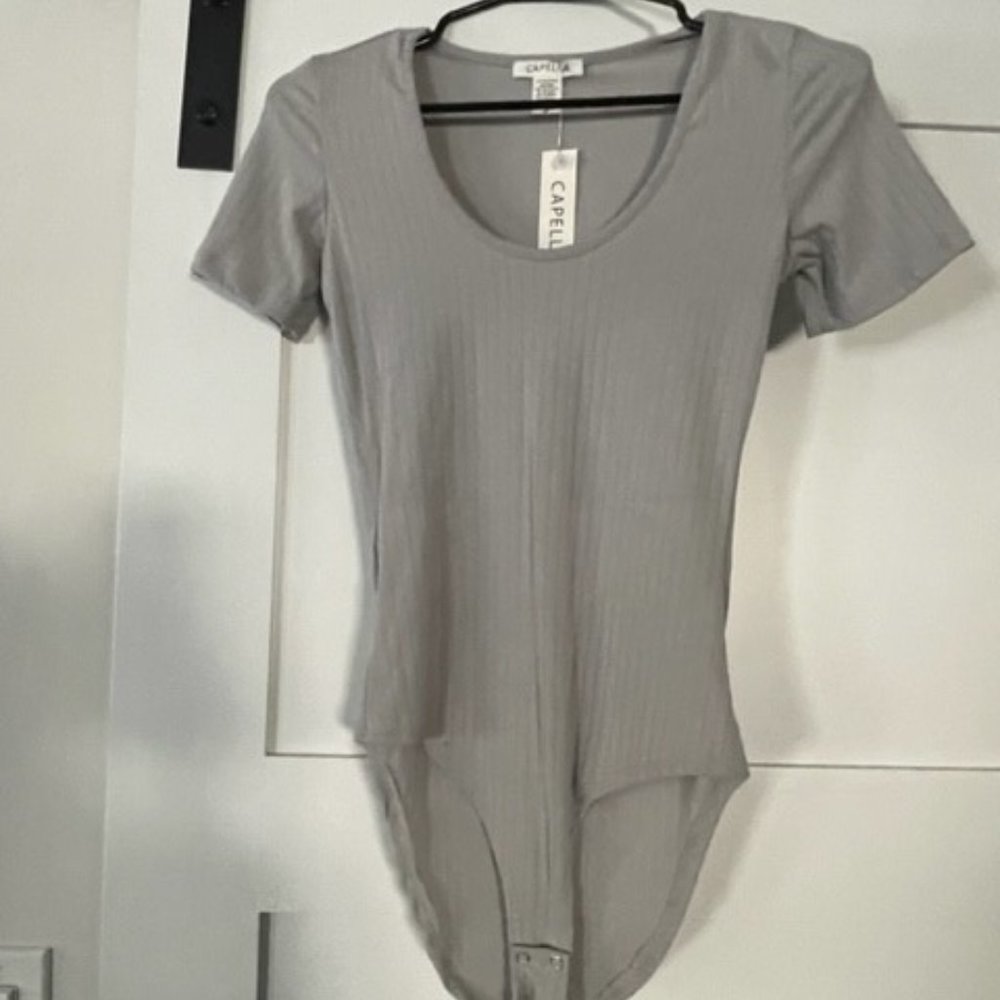 Scoop Neck Ribbed Bodysuit
